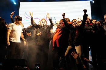 Junto a Milei, la precandidata