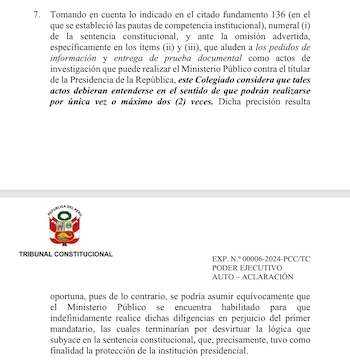 Fallo del Tribunal Constitucional.