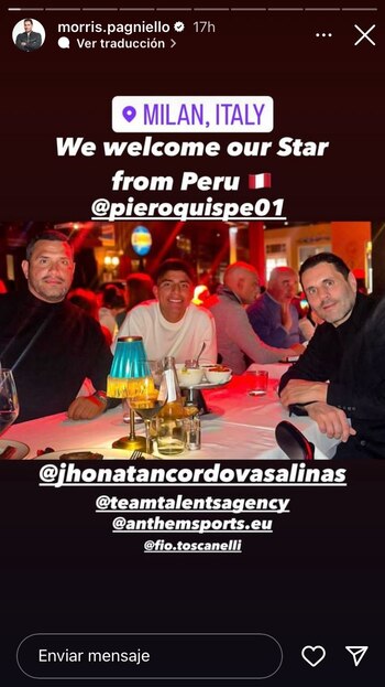 Piero Quispe junto al reconocido