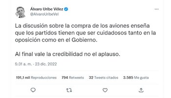Álvaro Uribe lanza dura sentencia