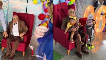 El emotivo homenaje de un abuelito: celebró su cumpleaños inspirado en la película "Up". (TikTok: @dianelytravels)