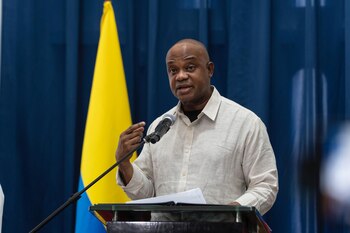 Luis Gilberto Murillo en rueda de prensa en Cúcuta - crédito Cancillería