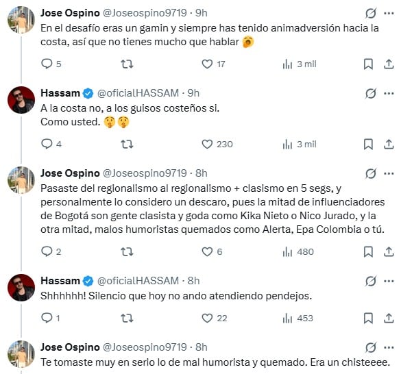 Producto de su comentario sobre