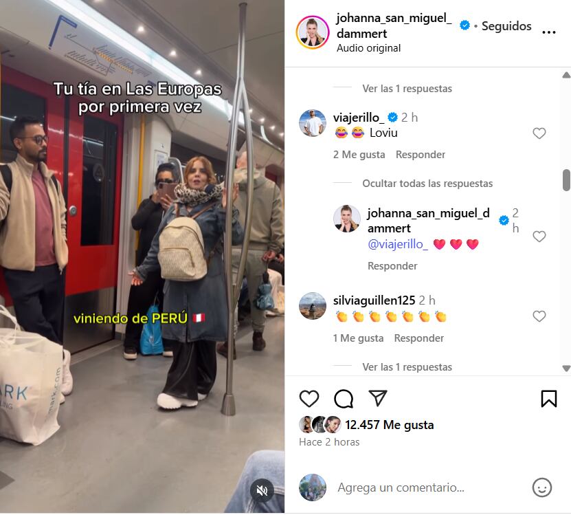 Johanna San Miguel sorprende al cantar “El Cervecero” a todo pulmón en un tren de Holanda