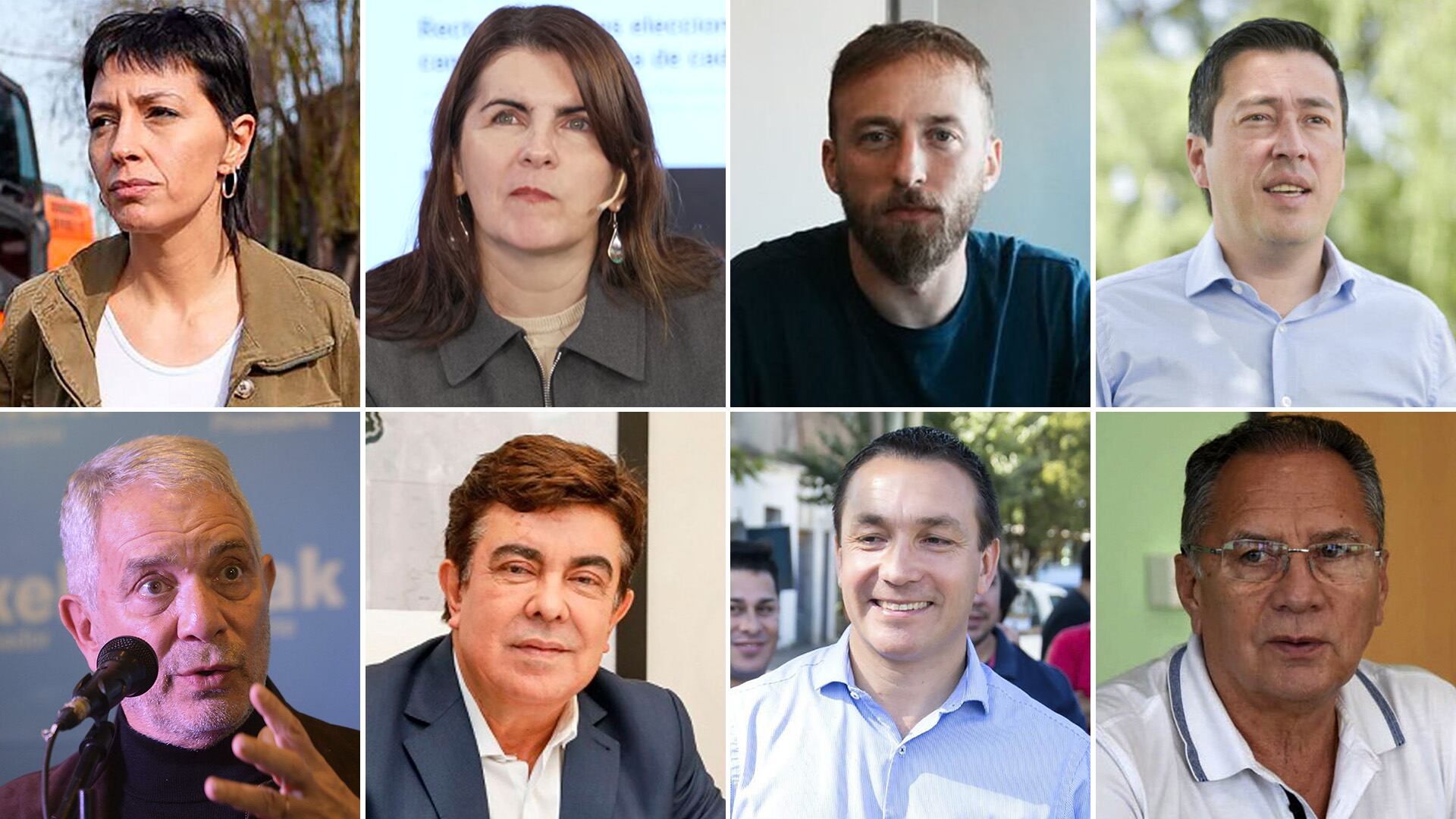 Los ocho intendentes que formaron una mesa de diálogo y podrían estar a cargo de la negociación: Mendoza, Fernández, Otermin, Nardini, Alak, Espioza, Watson y Descalzo