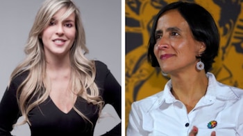 Ángela Benedetti arremetió en contra de la ministra de ambiente luego de que explicara en varios medios que su renuncia era irrevocable - crédito Angela Benedetti/Facebook y Susana Muhamad/Facebook