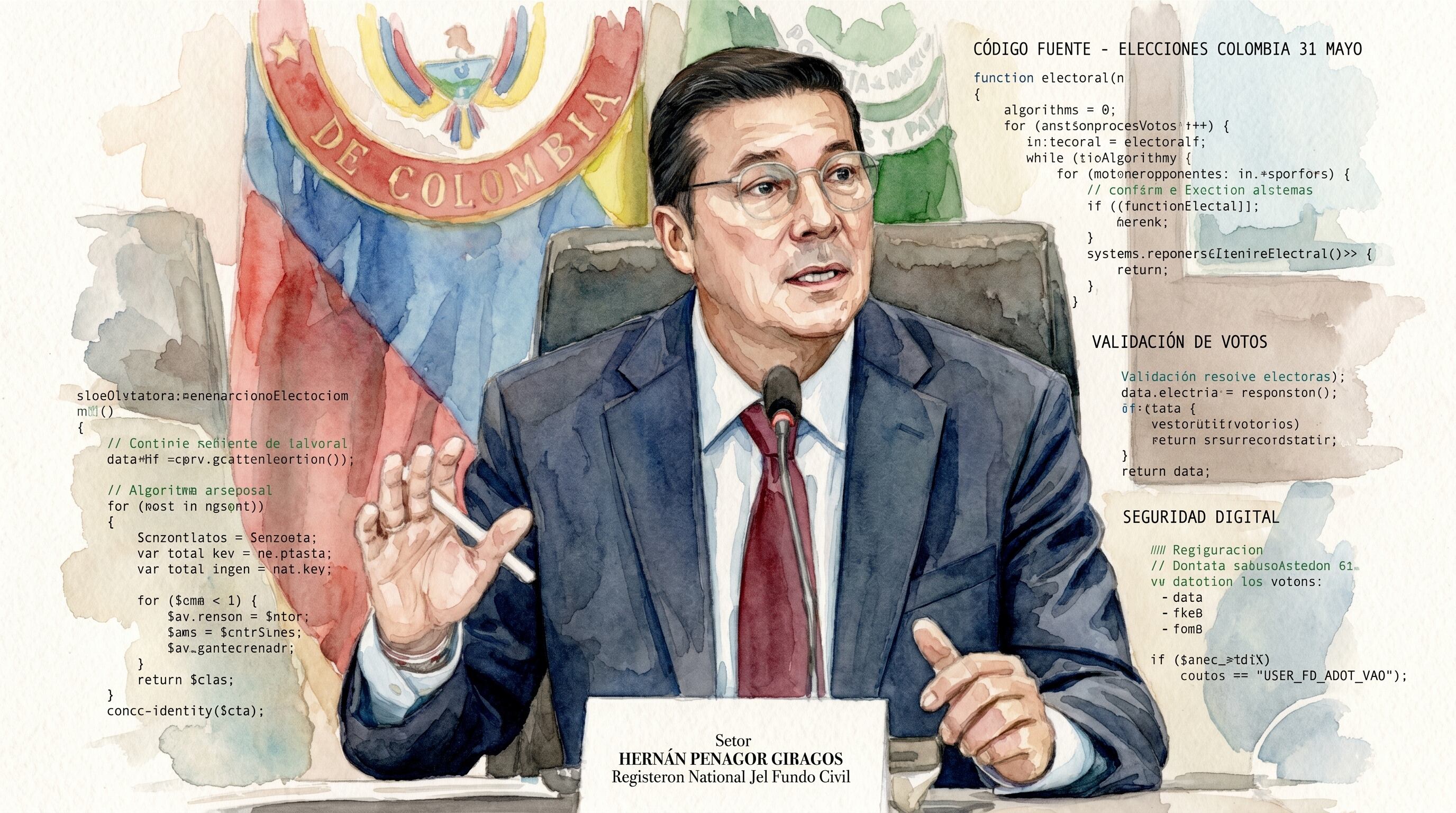 El registrador nacional Hernán Penagos reiteró que las elecciones presidenciales gozan de legitimidad, pues contarán incluso con veeduría internacional certificada - crédito Imagen Ilustrativa Infobae