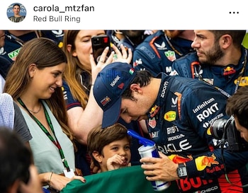 Checo con su primogénito, Sergio