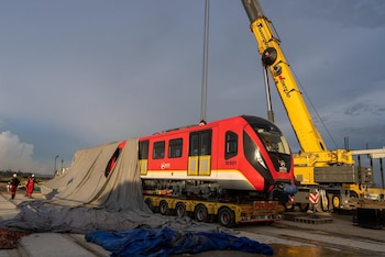 La unidad ferroviaria arribó a