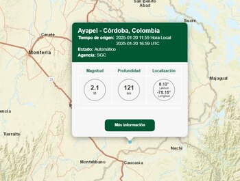 El movimiento telúrico se registró