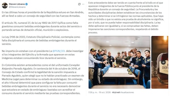 Inicialmente el usuario difundió las imágenes en la red social X y posteriormente fueron replicadas por los medios de comunicación - crédito @StevenLievano/X