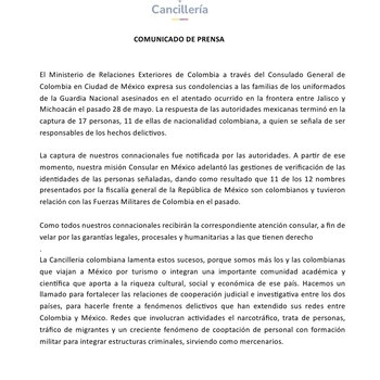 La Cancillería destacó que la