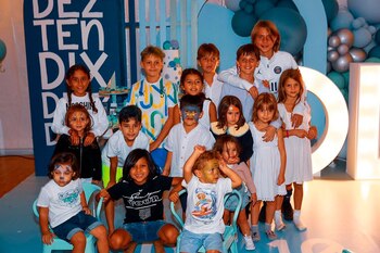 El hijo del brasileño festejó