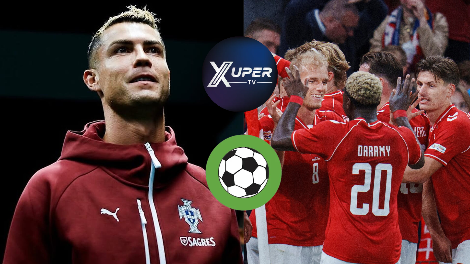 Las plataformas ilegales ofertan disputas deportivas entre selecciones que tienen figuras como Cristiano Ronaldo. (Fotocomposición Infobae)
