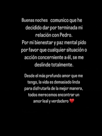 Novia de Pedro Loli anuncia