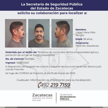 (Foto: SSP Zacatecas)