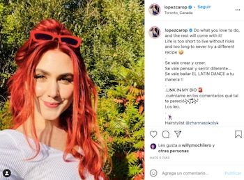 Fotografía tomada de Instagram @lopezcarop