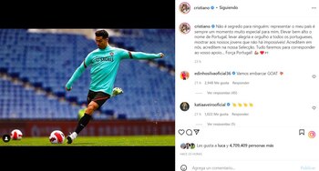 Mensaje de Cristiano Ronaldo previo