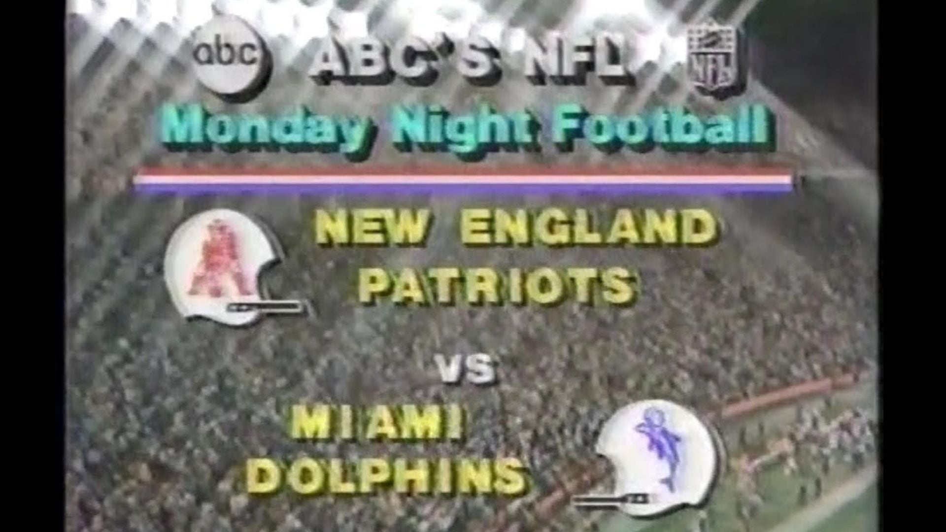 Los New England Patriots y los Miami Dolphins se enfrentaron aquel 8 de diciembre de 1980 (foto: ABC/Captura)