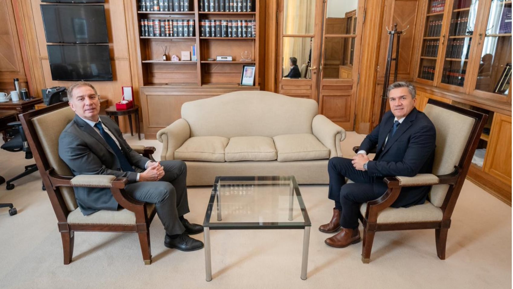 Zdero reunido con Santilli el 16 de junio en la Casa Rosada para hablar de la reforma electoral