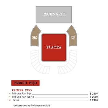 Precios para el concierto de