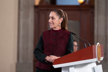 La presidenta Claudia Sheinbaum durante