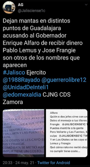 Además de mencionar al gobernador