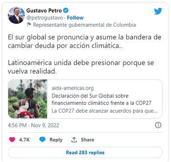 El mandatario aparece como el