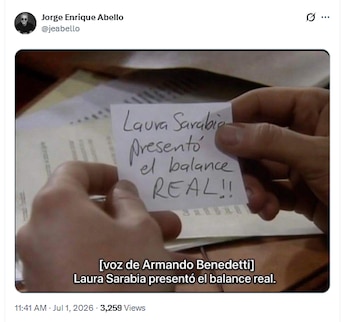 Este fue el meme que publicó Jorge Enrique Abello - crédito @jeabello/X
