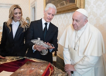 El papa Francisco y Alfredo