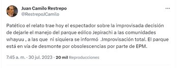 Juan Camilo Restrepo, exministro de