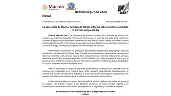 Comunicado oficial de las autoridades.