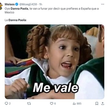 Cancelan con MEMES a Danna Paola. Foto: X