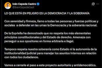 Iván Cepeda - crédito IvanCepedaCast/X