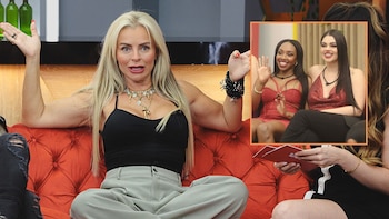 Sandra Muñoz, Karen Sevillano y La Segura en un montaje de Infobae Colombia