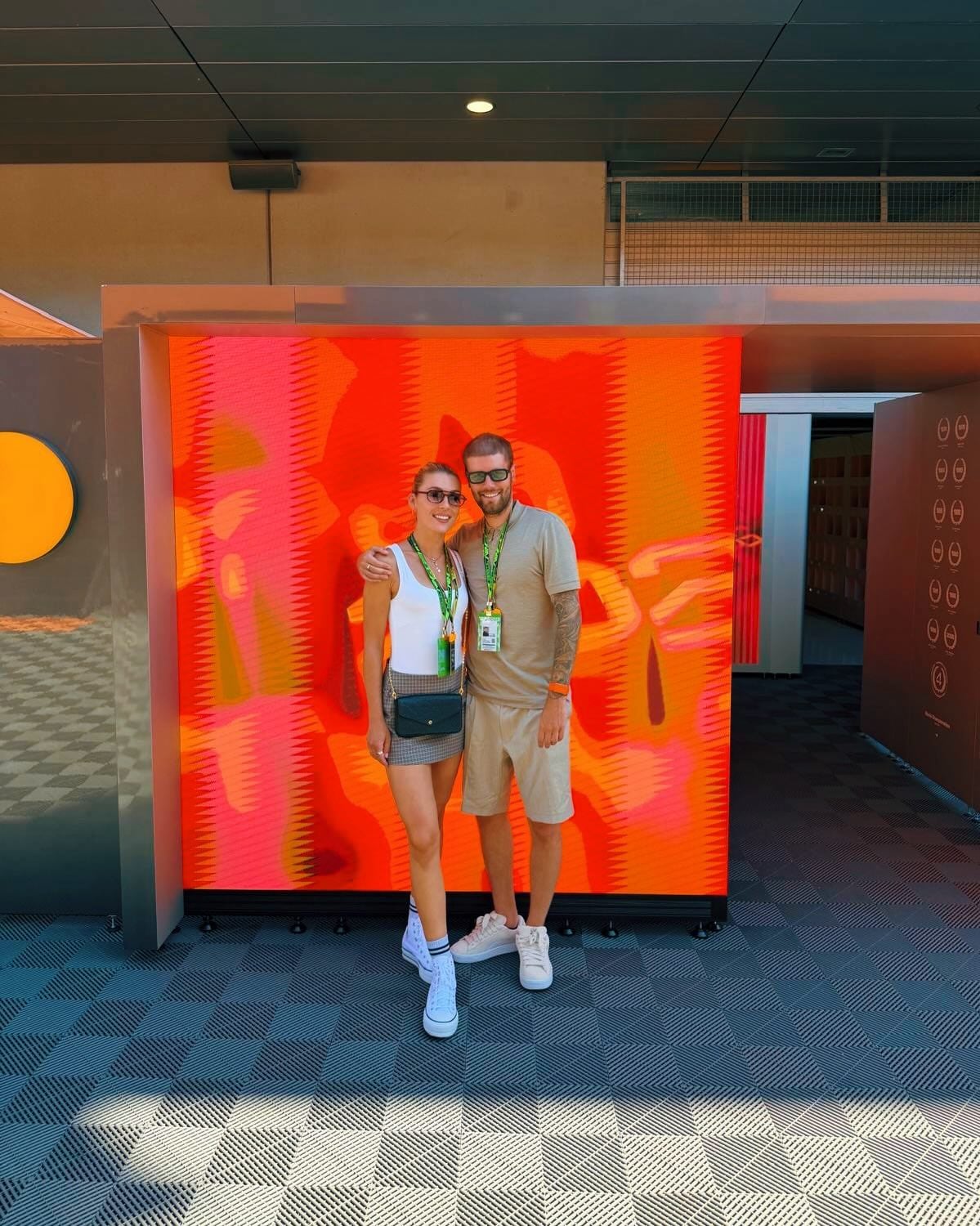 Fabian Hürzeler y Anna Karolin Berger durante el Gran Premio de Austria de Fórmula 1 (Instagram)