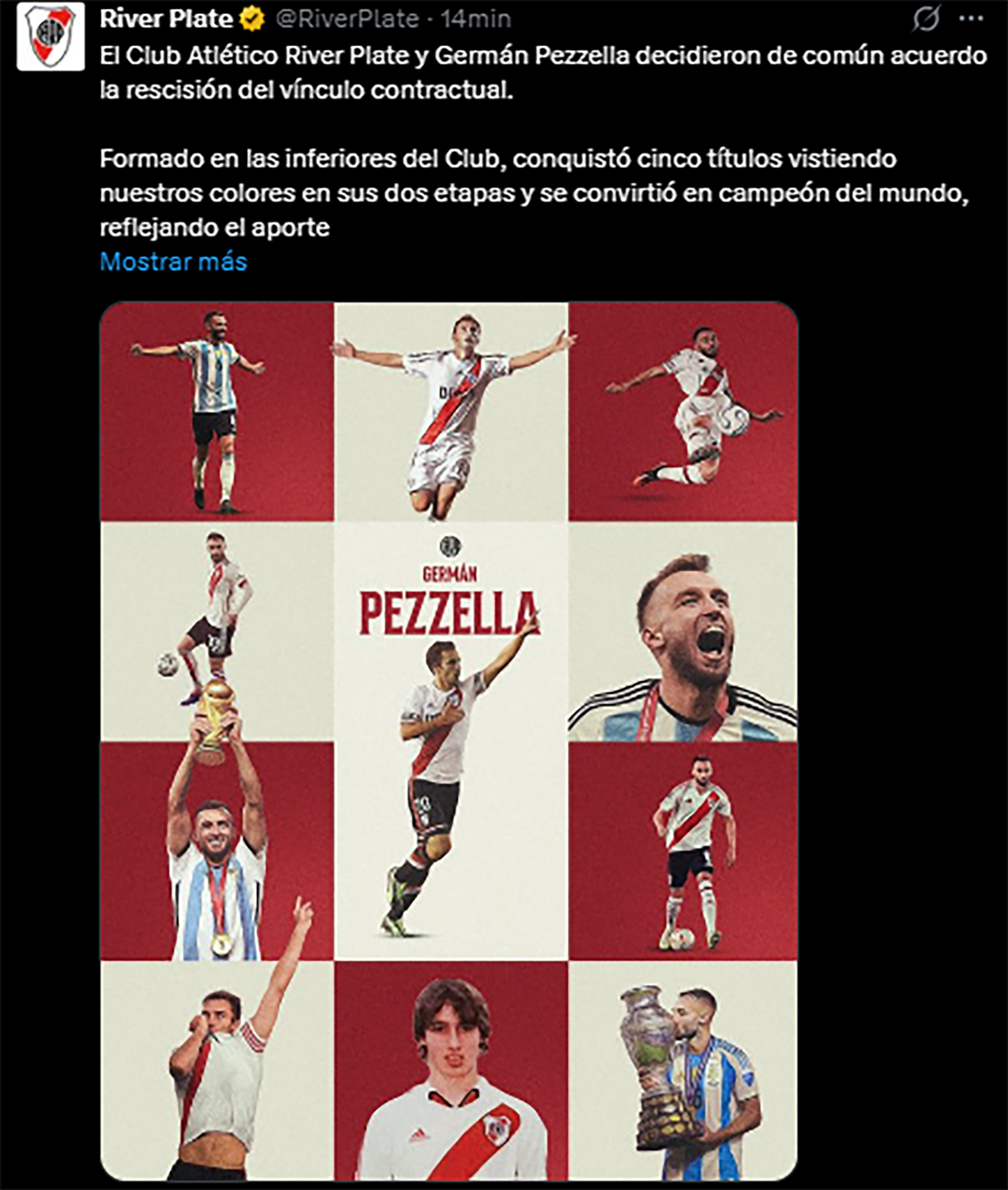 El comunicado de River en X (antes Twitter)