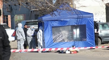 Peritos de Criminalística y personal policial trabajaron en el sector donde fueron hallados los restos