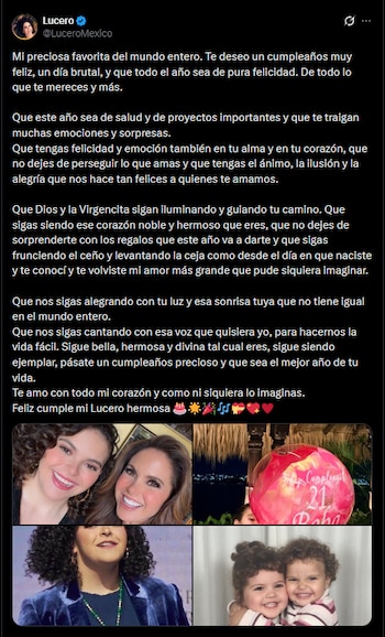 Lucero celebra el cumpleaños de
