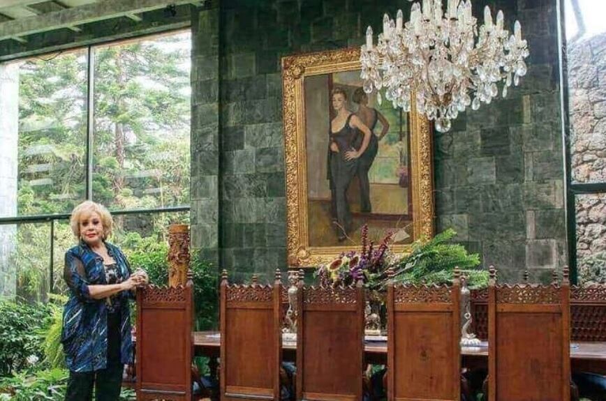 En su casa, Silvia Pinal también resguardaba el famoso cuadro que le pintó Diego Rivera (IG: silvia.pinal.h)