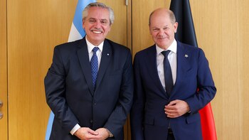Alberto Fernández y Olaf Scholz,