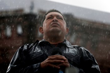 Hugo Chavez en uno de