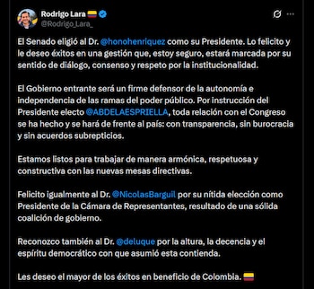 Rodrigo Lara - crédito @Rodrigo_Lara_/X
