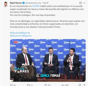 Crédito: X(@raultorres_mx)