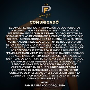 Pamela Franco hace fuerte denuncia.