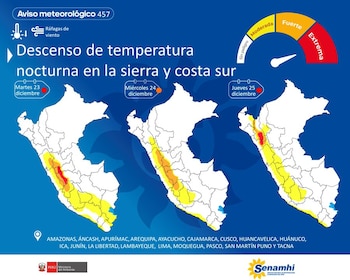 Pronóstico del Senamhi advierte a