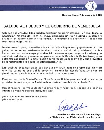 El comunicado de Madres de