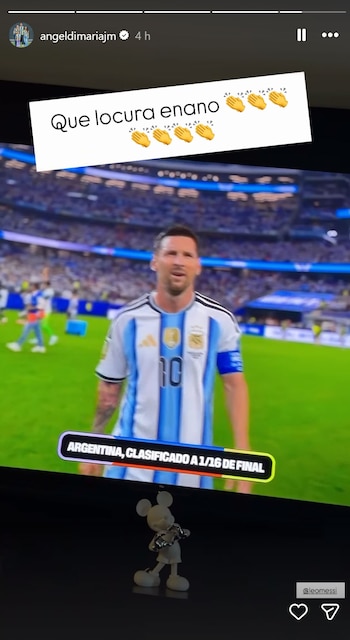 Posteo de Di María por Messi y la Selección