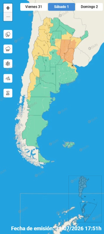 El sábado las tormentas se mantendrán, aunque en menos provincias y con una situación menos intensa en el AMBA