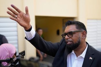 El presidente Irfaan Ali, que